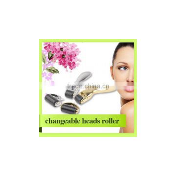 Personal use pigmentation removal roller 600 stainless micro needles derma roller kit with changeable head L013