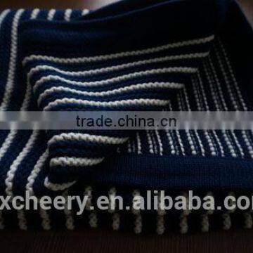 Super Soft Cotton/polyester Acrylic Knitted Blanket photo-3