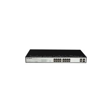 16+2G SFP/TX combo-Port 10/100Mbps 802.3at PoE Switch