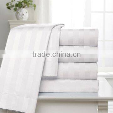 manufacture of satin stripe hotel bed sheet linen