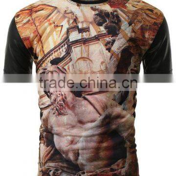 Promotional Custom Short Sleeve Muscle Fit T-shirt Wholesale 100% Polyster Soft photo-4