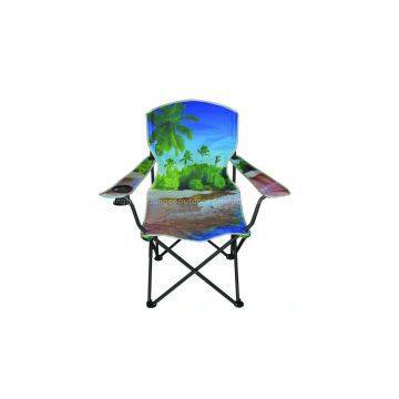 fishing chair with armrests with cup holder，camping chair comfortable portable, beach folding chair