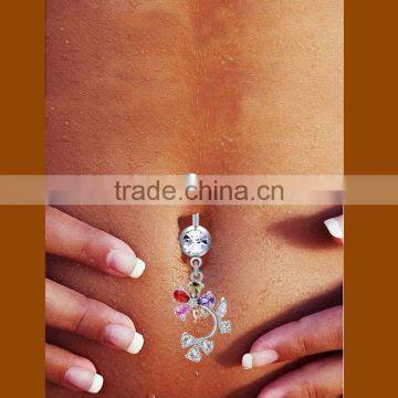 Button Wholesale Body Jewelry Gem Belly Ring photo-5