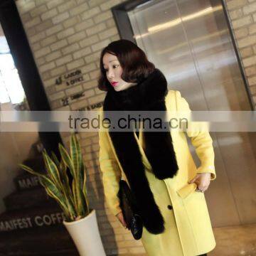 YR478 Top Quality Genuine Fox Fur Luxury Long Boa Scarf photo-3