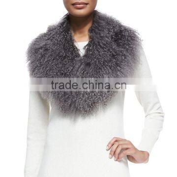 SJ677-01 China Lamb Collar Free Size/Hand Made Wholeskin Mongolia Fur