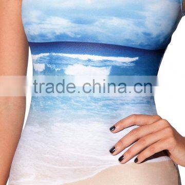 2013 New SEXY Women European BEACH SWIMSUIT - LIMITED One Piece Digital Print Backless Wetsuit S125-29