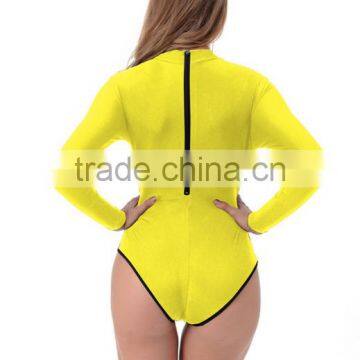 2017 Long Sleeve Printed One Piece Swimsuit for Women photo-3