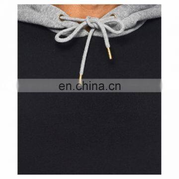 Modern Design High Quality Custom Contrasted Three-colors Men Hoodies Colorblocked Black Pullover Hoodies photo-3