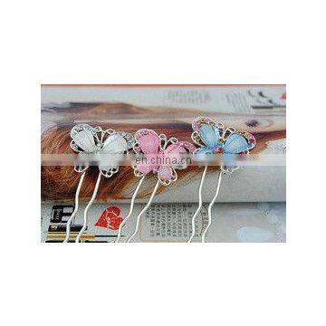 butterfly rhinestone hairpin