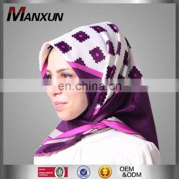 Latest chiffon printed muslim ladies scarf nice women pattern hijab