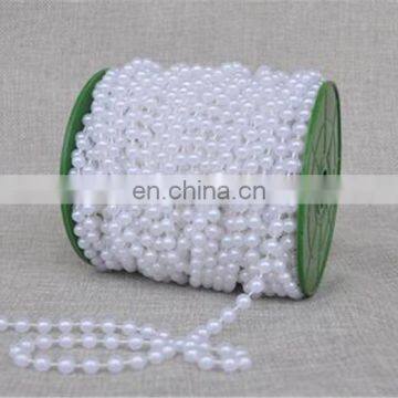 25M/roll 6mm DIY Artificial Pearls Beads Chain Garland Flower Bridal Wedding Floral Decoration