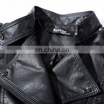 China Factory CUSTOM OEM Women Fashion pu Leather Jackets Coat photo-2