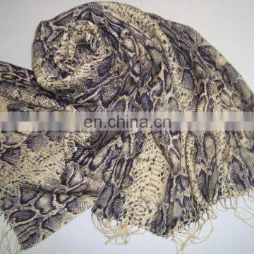 Silk Pashmina wool Printed Shawls .