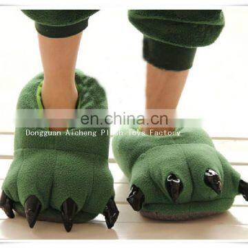 Factory customize high quality plush paw shoes