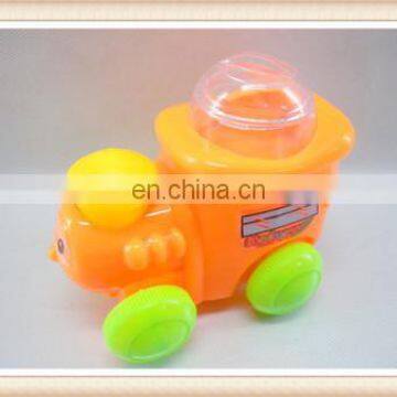 sweet candy toys, clear plastic candy box toy,kids pull string cartoon loco toy