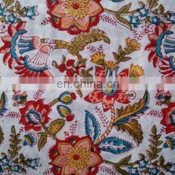 Cotton Block printed jaipuri Fabric Floral Sanganeri jaipuri Yardage Fabric Craft Sewing Manufacturer