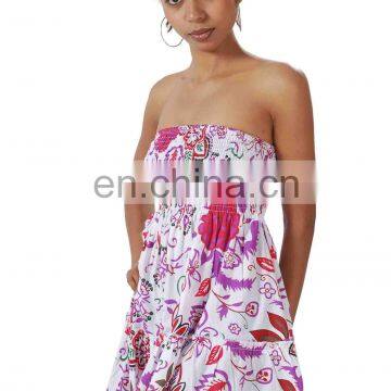 Cotton printed Bustier Dress