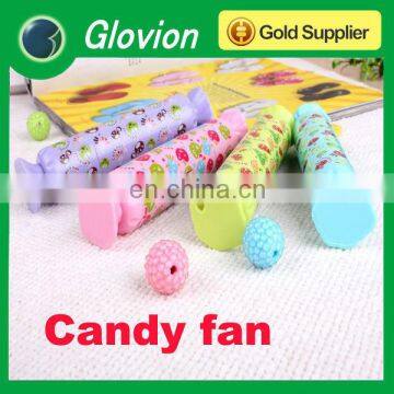 Plastic kids candy fan sweet candy fan baby toy candy fan