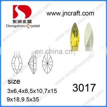 Manufacturer Supply Sliver Foiled Point Back Crystal Jonauil wholesale Cheap