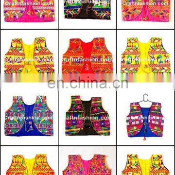 Indian Handmade Elephant Style Jacket Shrug- Indian Gamthi Elephant Style Jacket koti- Kutch Embroidery Short Jacket