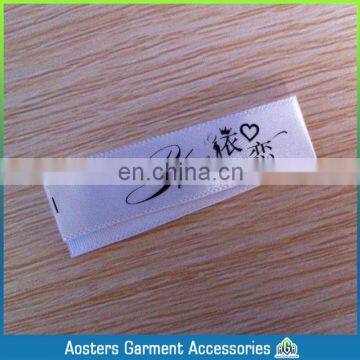 high quality size tags for clothing,personalized design printing fabric labels