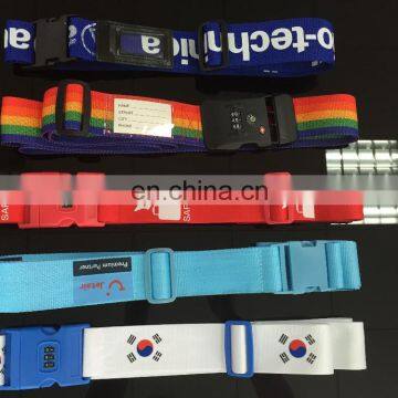 High quality Custom Promotional Polyester Luggage Belt Carry on Luggage Strap