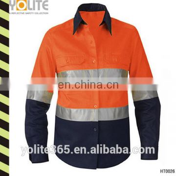 hot sales two color long sleeve reflective safety t shirt