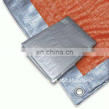 Silver/Orange PP/PE Tarpaulin Ground Cover Sheet