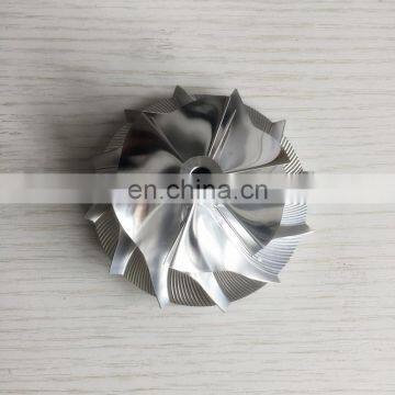 T04E 6+6 blades 53.87/76.07mm 448048-0004 turbocharger billet/milling/aluminum 2618 compressor wheel for 451567-0001/452240-000