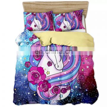 4pc Duvet Cover , Cartoon Single Size 100% Polyester Microfiber Comforter Kids bedding sets