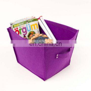 Foldable Felt Storage Bin Basket with Handles