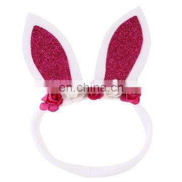 Baby Girl Rabbit Ear Headbands Cute Easter Day Bunny Nylon Hairbands 6colors photo-5