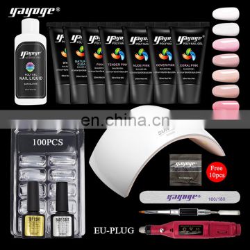 Private Label Products Full Nail Art Kit Set Acrylic Hot Product 1 Year Nail Salon Poly-gel Set MSDS / CE 2020 for Nails