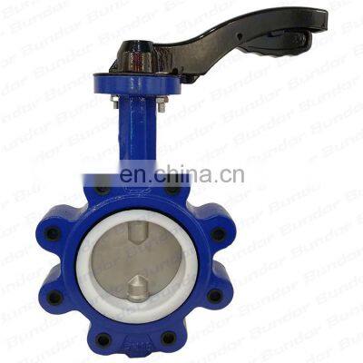 Bundor control hand second valve  16 bar lugged double stem lug butterfly valve