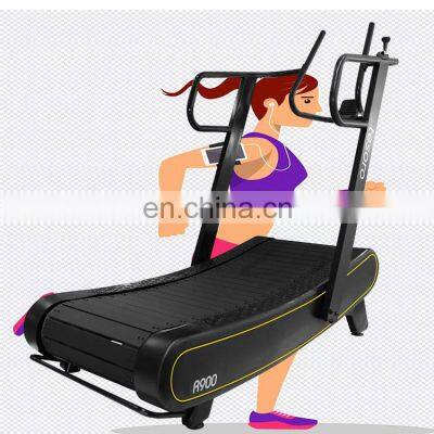 running machine speed unlimited low noise  fitness gym use equipment for HIIT strong body Curved treadmill & air runner