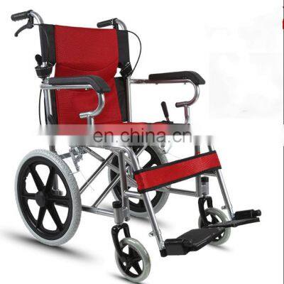 Steel Frame Comfortable Padded Seat Manual Commode Wheelchair For Disabled