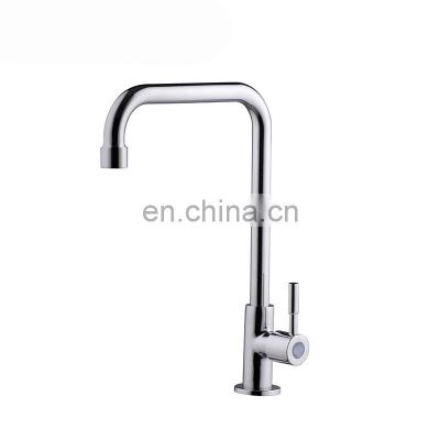 Modern Handle Single Lever Polished Stainless Steel Bathroom Kitchen Sink Mixer Faucet