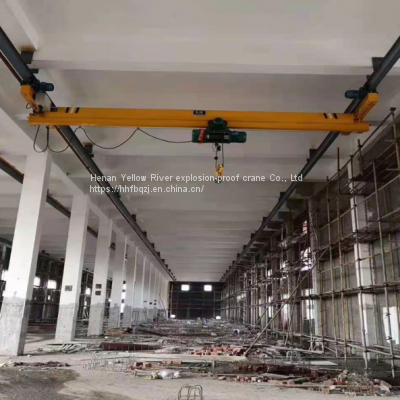 2T Span 12m Suspended Single Girder Eot Crane Remote Control Single Speed,Electric hoist suspension crane