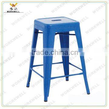 Galvanized Marais Side Metal Bar Stool Chair photo-4