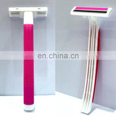 China Factory Wholesale Shaver Portable Women Facial Shaver Twin Blade Disposable Razor 4pcs Card JiLiMi Women Face Razor photo-2
