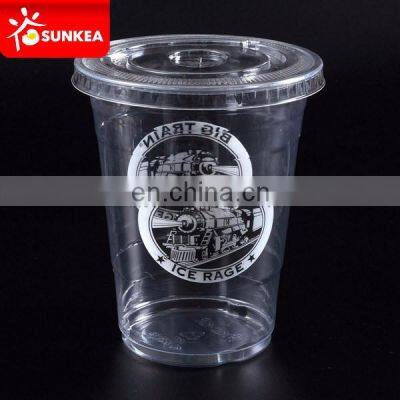 Disposable PET crystal clear plastic cup glass for drinking