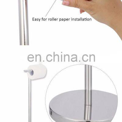 Manufacturer Chrome Stainless Steel Toilet Paper Tissue Holder Stand For Sale photo-5