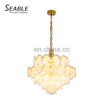 Contemporary Style Indoor Decoration Chandelier Home Cafe Villa Luxury Glass Hanging Light