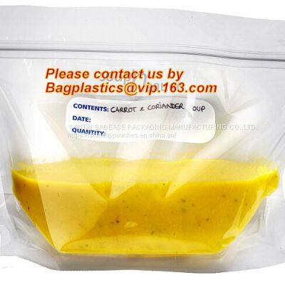 Soup Bag, Liquid Storage, Food Double Zip Lock Plastic Packaging Bag, Eco Friendly Zip Lock Bag, Polyethylene Packaging photo-3