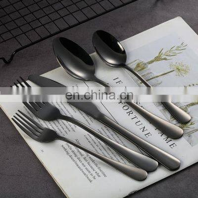 luxury stainless steel kitchen cooking spoon fork knife sets dinner utensils flatware party restaurant tableware dinnerware set