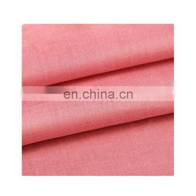 in Stock Plain Dyed Woven Fabric Shirt Trousers Clothing Pure Linen Fabric photo-5