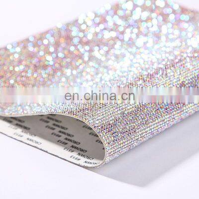 Wholesale 24*40cm Rhinestones adhesive drill DIY decorative accessories  acrylic gem double-sided rhinestones banding