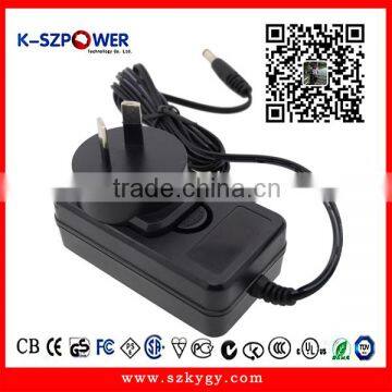 2015 A-series 24w K-122000 switching ac/dc australian plug adapter 24V1a