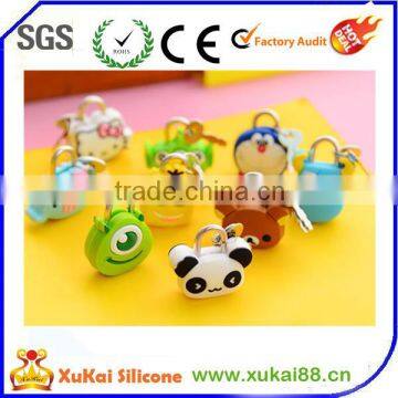 Various animal design silicone case metal lock