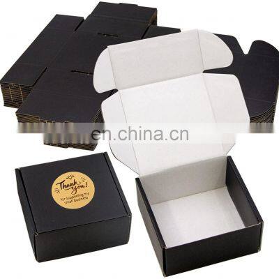 Eco Friendly Custom Logo  Durable Clothing Shoes Cosmetic Paper Mailer Box Cardboard Black and Gold Box Packaging